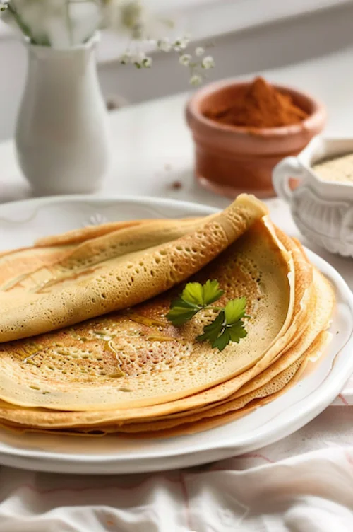 elaboración Crepes con harina de lentejas