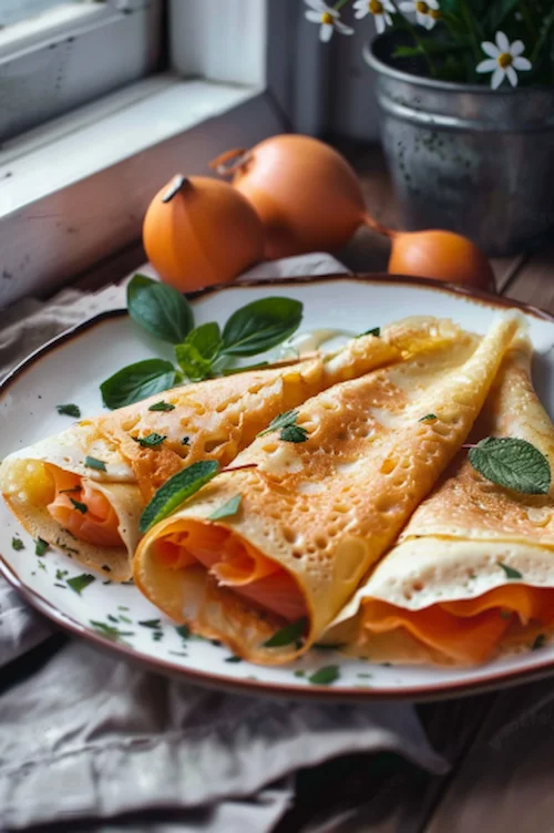 elaboración Crepes de salmón